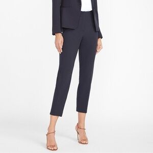 Express High Waisted Supersoft Twill Pull-On Black Ankle Pant
